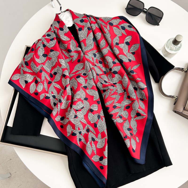 Silk Neck Scarf - Квадратный платок 90 см, высококачественная бандана,