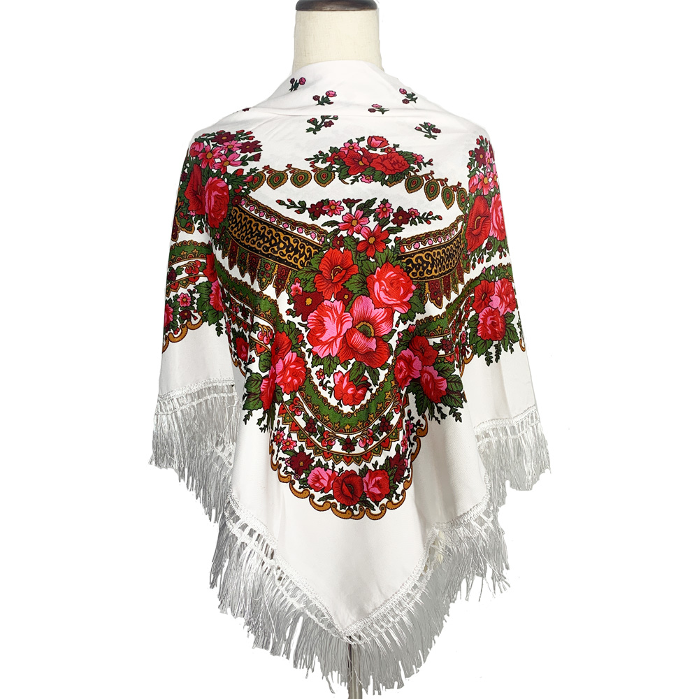 Bandana Cotton - Банданы 120*120 см с ретро-цветочным принтом,