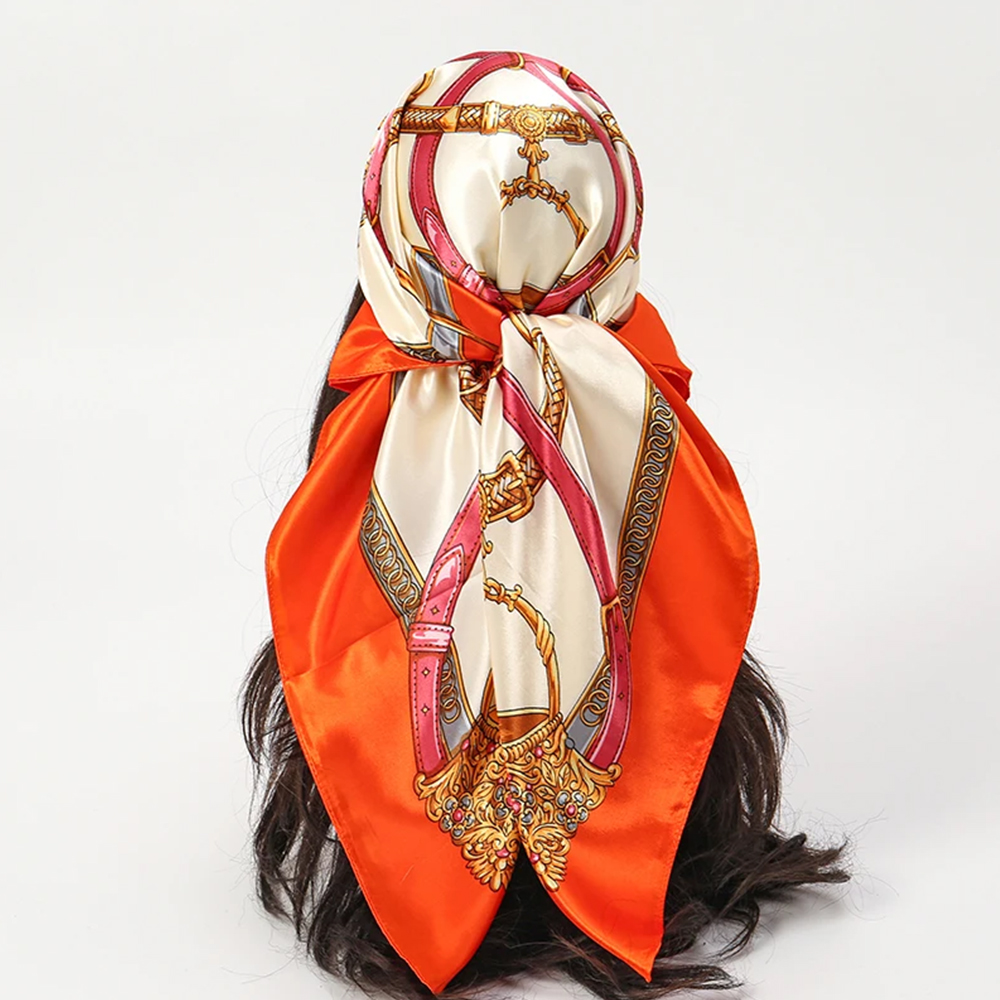 Модные шарфы 90*90 см для женщ – обзор и цена Silk Neck Scarf