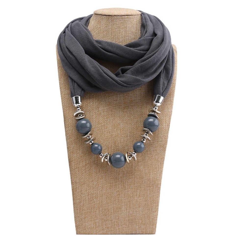Шифоновый шарф-кулон с бусинам – обзор и цена Infinity Scarf Knit
