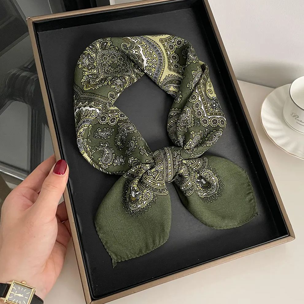 Новая мода 70X70 см женский ша – обзор и цена Bandana Cotton