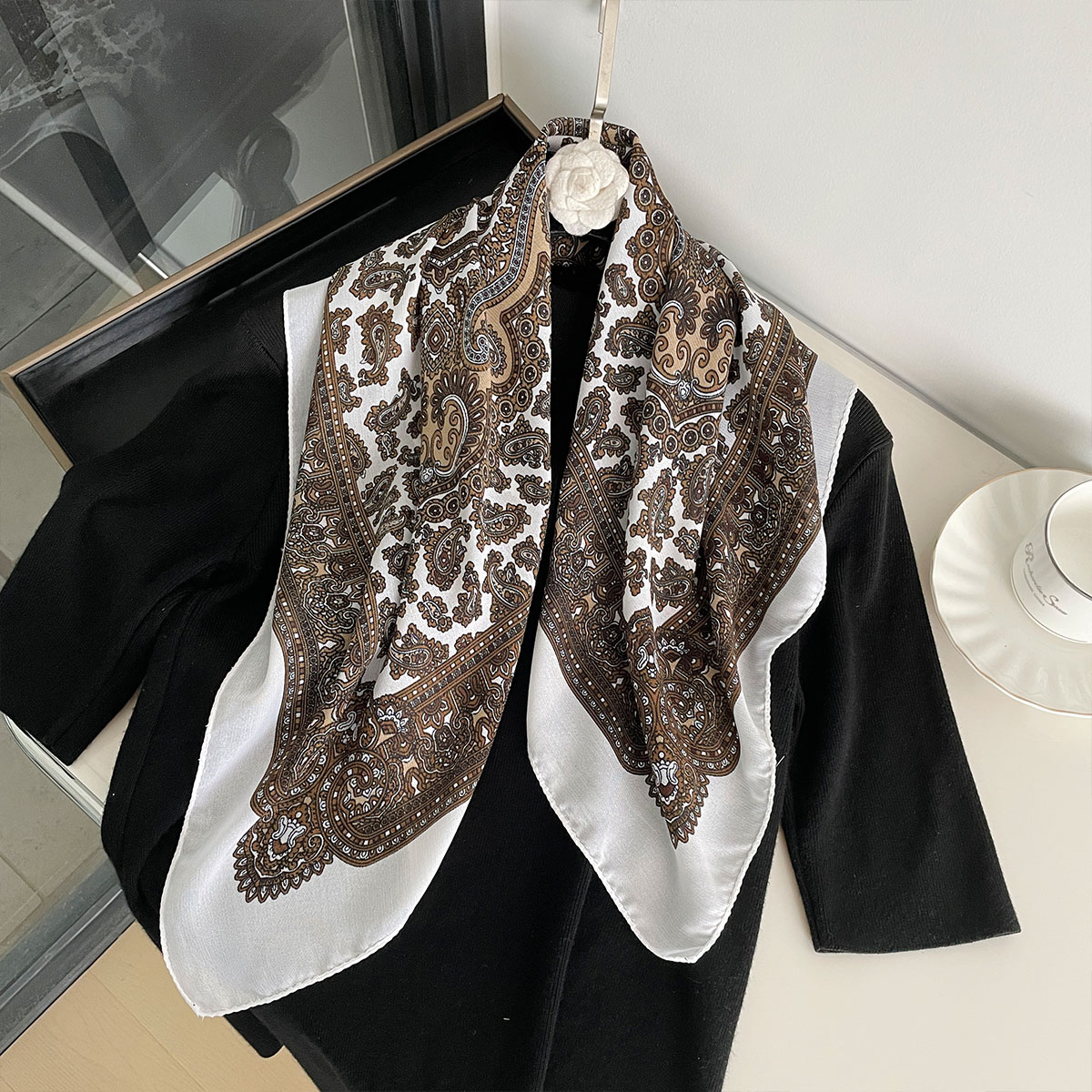 Новая мода 70X70 см женский ша – обзор и цена Bandana Cotton